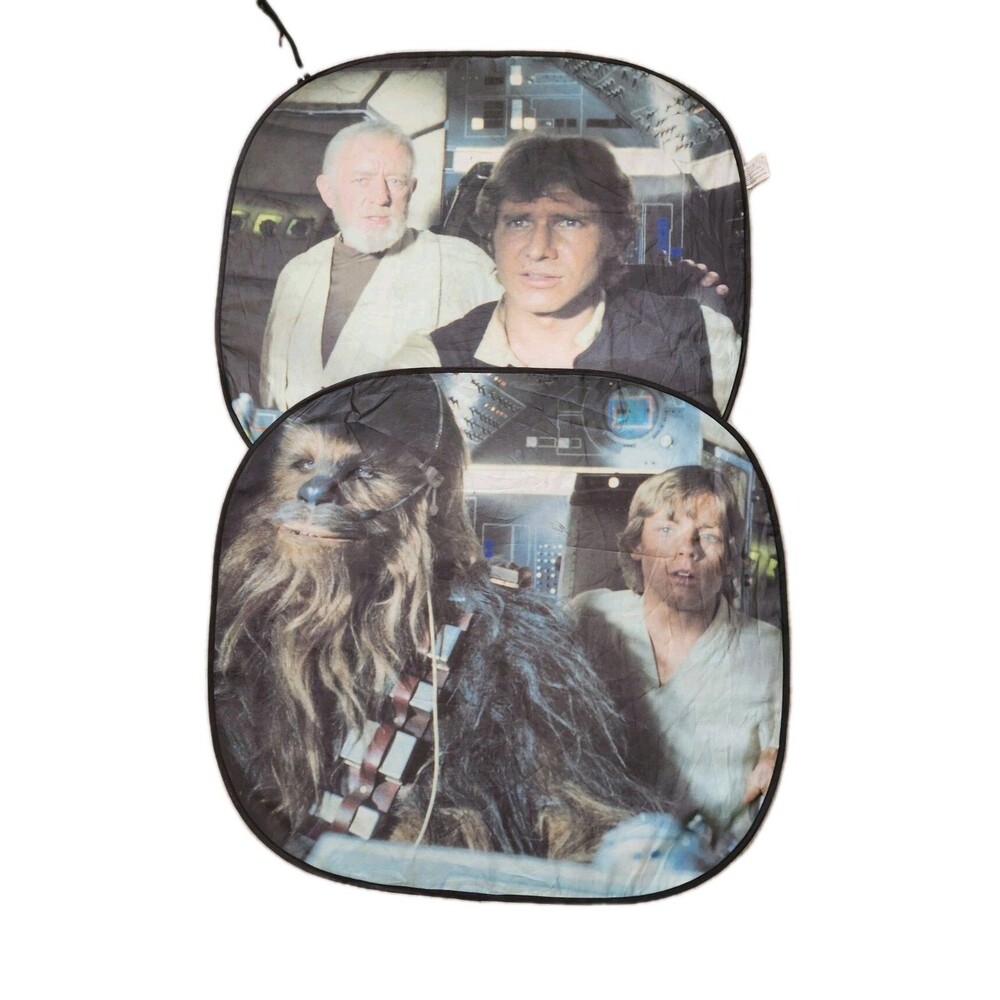 Star Wars Millennium Falcon 2-Piece Magic Spring Window Sunshade Skywalker, Solo